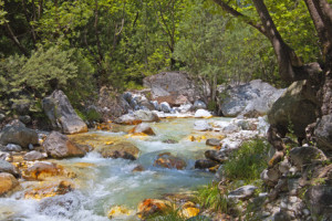 Der Fluss Pozar in Nordgriechenland