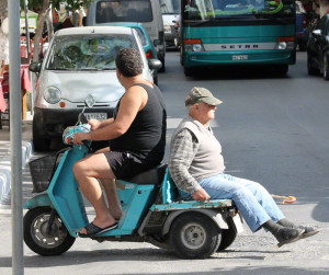 Alltag im Strassenverkehr auf Kreta