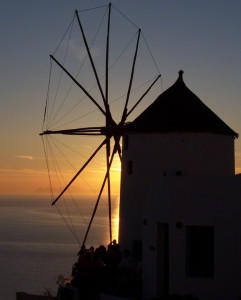 Windmühle in Ioa auf Santorini