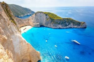 Die Navagio Bucht von Zakynthos