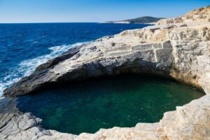 Die Gialo Lagune, der Felspool von Thassos